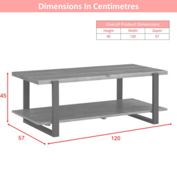 Coffee Table Pembroke Rectangle Pine Natural/Black - thumbnail 2