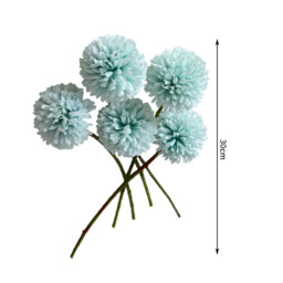 Wei's Moment 6Pcs Artificial  Flowers Artificial Hydrangea Decoration for Wedding Vase Blue - thumbnail 3