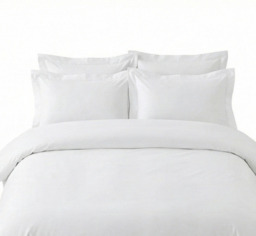 Paoletti Duvet Cover Set Oxford Border 100% Cotton 200TC White Single - thumbnail 3