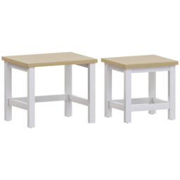 Vida Designs Side Tables Nested Arlington White/Oak Effect 2pcs - thumbnail 2