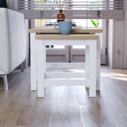 Vida Designs Side Tables Nested Arlington White/Oak Effect 2pcs - thumbnail 6