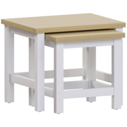 Vida Designs Side Tables Nested Arlington White/Oak Effect 2pcs - thumbnail 5