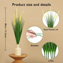 32inch yellow foxtail reed onion grass -6PCS - thumbnail 2