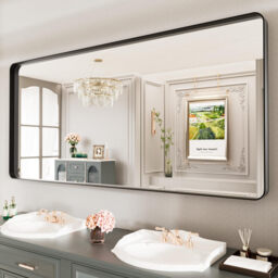 Melodieux Large Full Length Body Mirror for Wall 161x52 cm Black Deep Frame Big Tall Long Mirror for Leaning Hanging for Hallway Bedroom Living Room - thumbnail 2