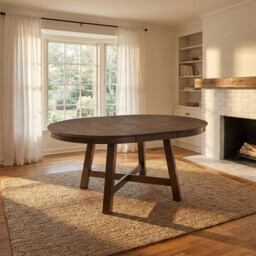 Dining Table Roseville Extendable Round/Oval 115x115-154cm Walnut - thumbnail 7