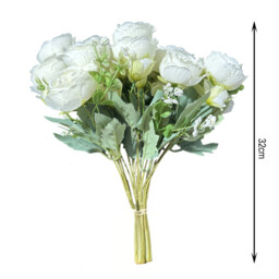 Wei's Moment 4Bunches Peony Artificial Flowers White Flowers Silk Peonies Bouquets for Wedding Party Table Centerpieces Floral Arrangement Home Kitchen Decor - thumbnail 3