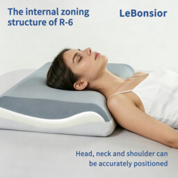Lebonsoir Same Design as Atour Planet, Ergonomic Neck Support Pillow, 3.0 Version Cervical Pillow for Neck & Shoulder Pain, Comfort Sleep Pillow for All Sleep Positions, Blue,8cm Height - thumbnail 5