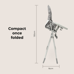 My Babiie MBHC1 Compact Highchair 6 Months - 3 Years (15 kg) Grey Dalmatian - thumbnail 5