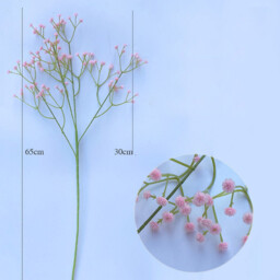 Wei's Moment 5Pcs Artificial  Flowers, Fake Flowers Silk Plastic Artificial Gypsophila Realistic Flower Arrangements Wedding Decoration Table Centerpieces pink - thumbnail 4