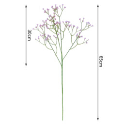 Wei's Moment 5Pcs Artificial  Flowers, Fake Flowers Silk Plastic Artificial Gypsophila Realistic Flower Arrangements Wedding Decoration Table Centerpieces pink - thumbnail 2