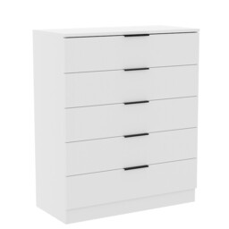 Vida Designs Drawer Chest Trega 5 Drawers White - thumbnail 7
