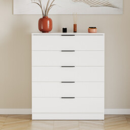 Vida Designs Drawer Chest Trega 5 Drawers White - thumbnail 6