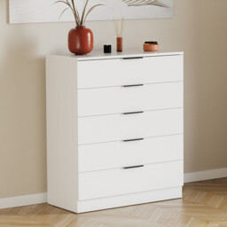 Vida Designs Drawer Chest Trega 5 Drawers White - thumbnail 1