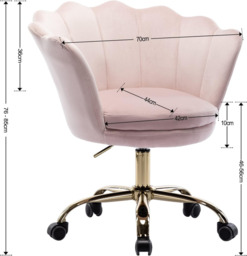 Ya-Home Office Chair Modern Swivel Desk Chair with Adjustable Height for Home Office/Bedroom - thumbnail 3
