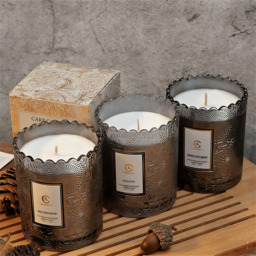 Zooly Lace Edge Cup Scented Candle - San Diego Blackwood, 200G, 1PC
