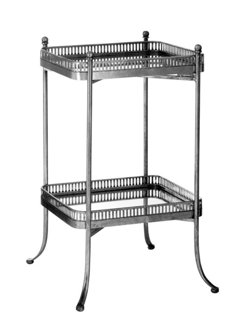 Interiors by Premier Bar Cart Reza Antique Silver/Mirrored - image 1