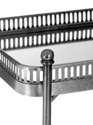 Interiors by Premier Bar Cart Reza Antique Silver/Mirrored - thumbnail 2
