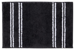 Maison by Premier Bath Mat Soak Microfibre Tufted Stripe Black 40x60cm - thumbnail 1