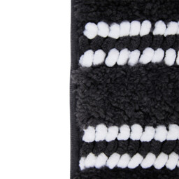 Maison by Premier Bath Mat Soak Microfibre Tufted Stripe Black 40x60cm - thumbnail 2