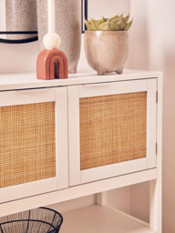 Interiors by Premier Sideboard Sherman White/Rattan - thumbnail 5