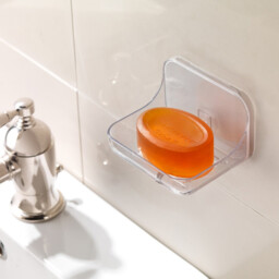 Addis Invisifix Bathroom Soap Dish Holder - 9.5 x 12 x 8cm - thumbnail 5