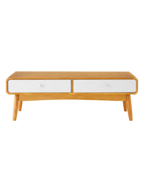 Interiors by Premier Coffee Table Malmo 2 Drawers Oak/White - image 1