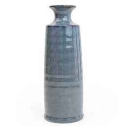 Candlelight Vase Bottle Glazed Blue H:22.5cm - thumbnail 3
