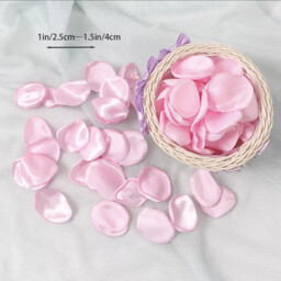 Yuejia 200PCS 1.5in/3.8cmArtificial Flower Petals Silk Rose Flower Petals for Valentine's Day,Flower Petals to Throw at Wedding, Flower Girl, Dinner Table Centerpieces(pink)