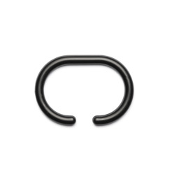 Croydex Shower Curtain Rings C Shape Black 12pcs - thumbnail 3