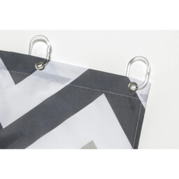 Croydex Shower Curtain Chevron Proseal® Grey 180x180cm - thumbnail 2
