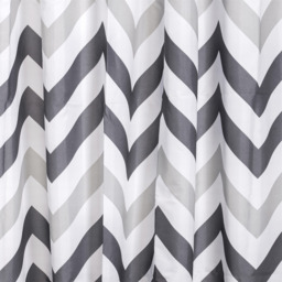 Croydex Shower Curtain Chevron Proseal® Grey 180x180cm - thumbnail 5