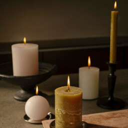 Spaas Ball Candle Rustic Unscented Red D:8xH:8cm - thumbnail 2