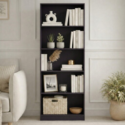Vida Designs Bookcase Cambridge 5 Shelves Black Extra Large - thumbnail 5