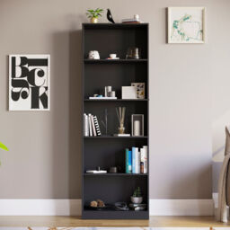 Vida Designs Bookcase Cambridge 5 Shelves Black Extra Large - thumbnail 3