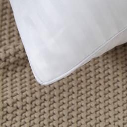 Meeallhome Satin-stripe Breathable Down Alternative Microfiber Filled pillow  50*75cm*2 White - thumbnail 6