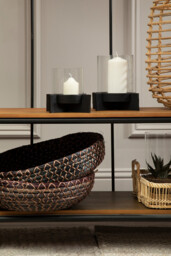 Fifty Five South Candle Holder Hapax Black/Glass Small - thumbnail 3