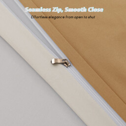 MENDALE Duvet Cover Set - Premium Bedding Set - 135*200 cm Duvet Cover with 75*50 cm Pillow Case - Soft Brushed Microfiber- Bown & Yellow - thumbnail 3