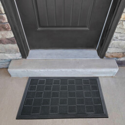 Likewise Doormat Hi-Lo Chequer Rubber 40x70cm - thumbnail 1