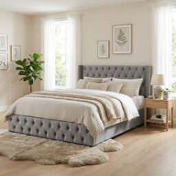 URBAN MEUBLE Velvet Series Upholstered Bed Hydraulic Storage Bed 150x200cm - thumbnail 7