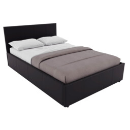 Vida Designs Ottoman Bed Frame Lisbon Faux Leather Black King - thumbnail 2