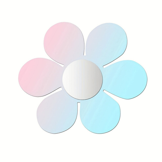 1 piece of PVC mirror with irregular wave acrylic rainbow effect, 30.8CM, for room decoration and aesthetics. - image 1