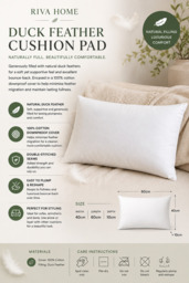 Riva Home Cushion Pad Duck Feather 40x60cm - thumbnail 4