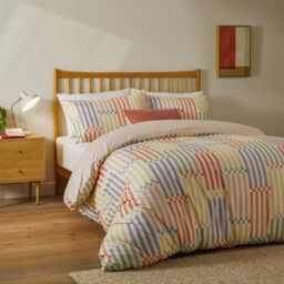 Duvet Day Duvet Cover Set Madison Stripe Multicolour Single - thumbnail 1
