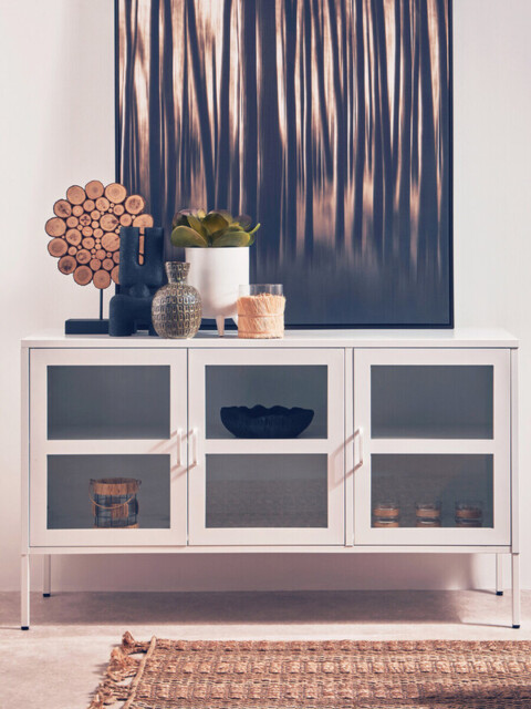 Interiors by Premier Sideboard Acier Metal White