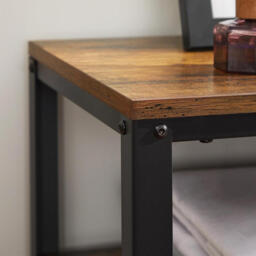 JOYFURNOS TV Stand Rustic Brown/Black - thumbnail 6