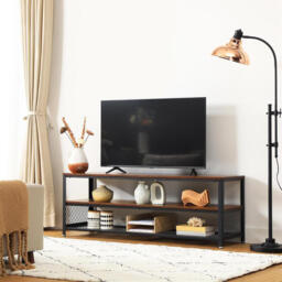 JOYFURNOS TV Stand Rustic Brown/Black - thumbnail 4