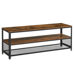JOYFURNOS TV Stand Rustic Brown/Black - thumbnail 1