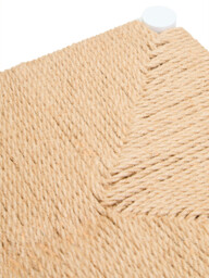 Interiors by Premier Stool Bandar Beech Wood & Hemp Rope White/Natural - thumbnail 2