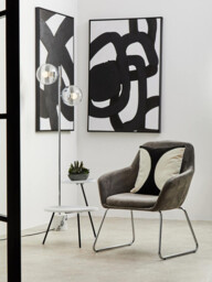 Interiors by Premier Side Table Trosa 2 Shelf Metal Black/White - thumbnail 4