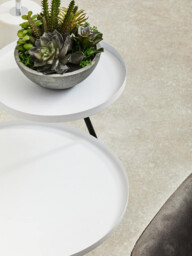 Interiors by Premier Side Table Trosa 2 Shelf Metal Black/White - thumbnail 2